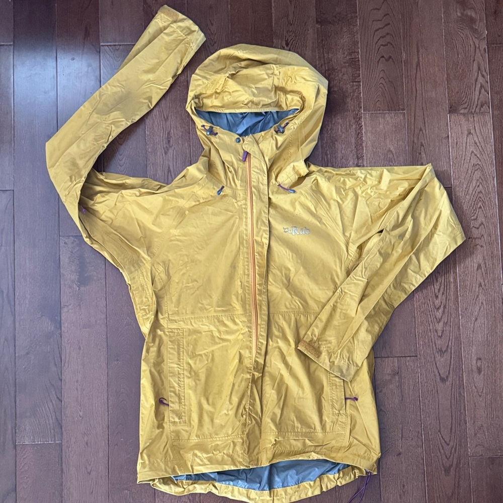 Rab Women’s Yellow Waterproof Jacket - Size 12